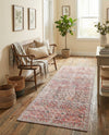 Vintage Memories Collection Area Rug -  Flashback Runner Ivory and Pink  lifestyle 39