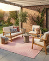 Urban Terrace Collection Area Rug -  Chelsea (Pink) Rectangle Pink  lifestyle 12