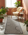 Urban Terrace Collection Area Rug -  Uptown Runner Black and White  lifestyle 64