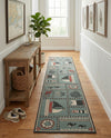 Seaside Haven Rugs Collection Area Rug -  Anchorage Runner Blue  lifestyle 57