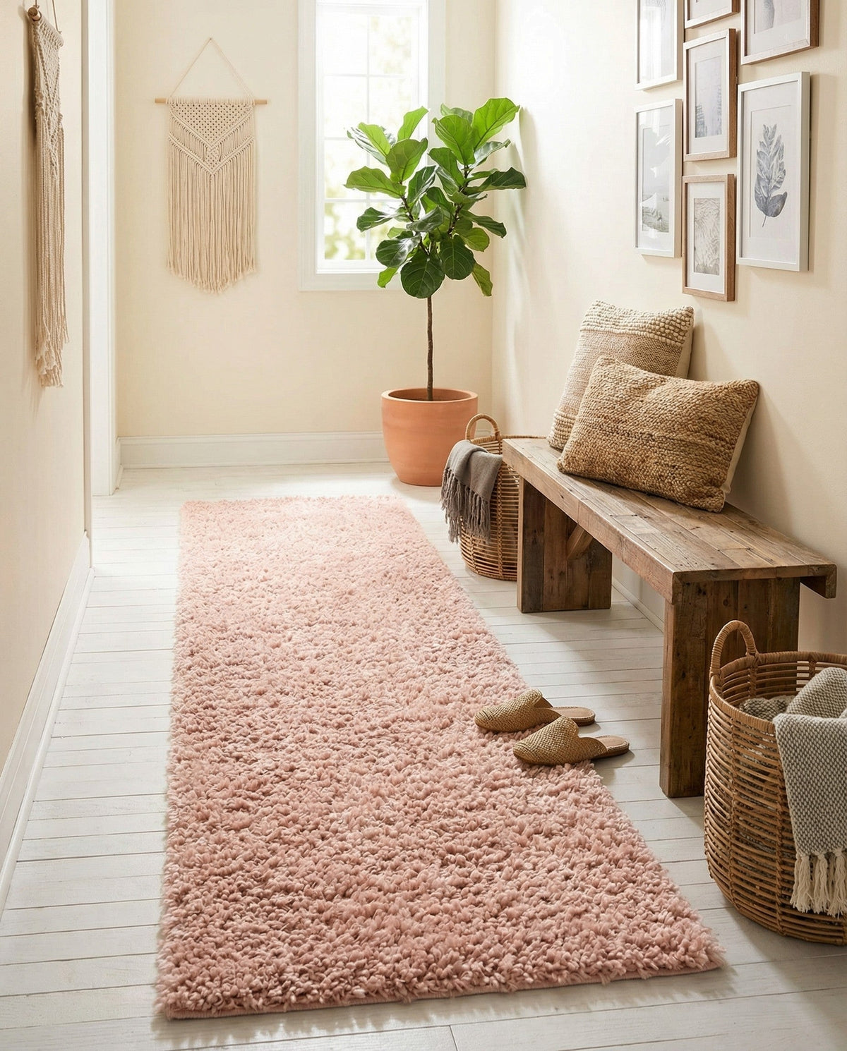 Alpine Plush Collection Area Rug -  Cortina (Dusty Rose) Runner Dusty Rose  lifestyle 24