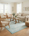 Rustic Charm Revival Collection Area Rug - Farmstead Rectangle Light Blue  lifestyle 49