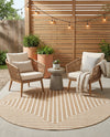 Urban Terrace Collection Area Rug -  Astoria (Taupe) Round Taupe  lifestyle 53