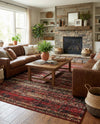 Neptune Elegance Collection Area Rug -  Nereid Rectangle Burgundy  lifestyle 45