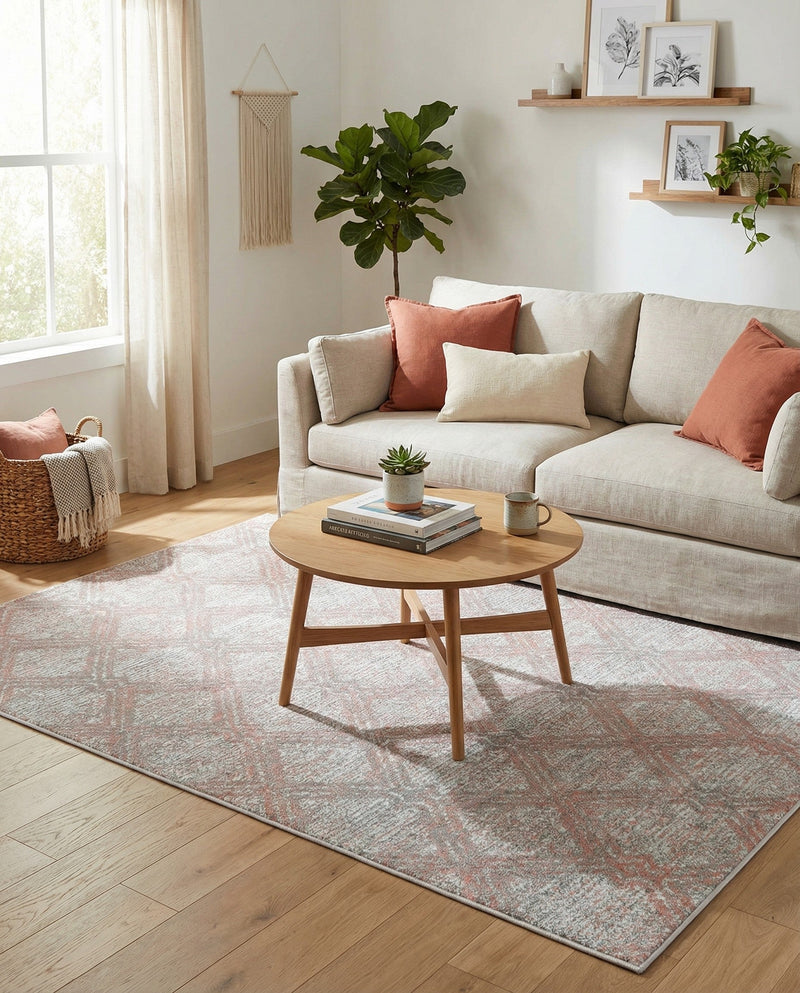 Aegean Elegance Washables Collection Area Rug -  Tinos Rectangle Rose Pink  lifestyle 20