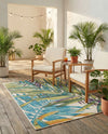 Seaside Blooms Collection Area Rug -  Arcadia Rectangle Multi  lifestyle 25