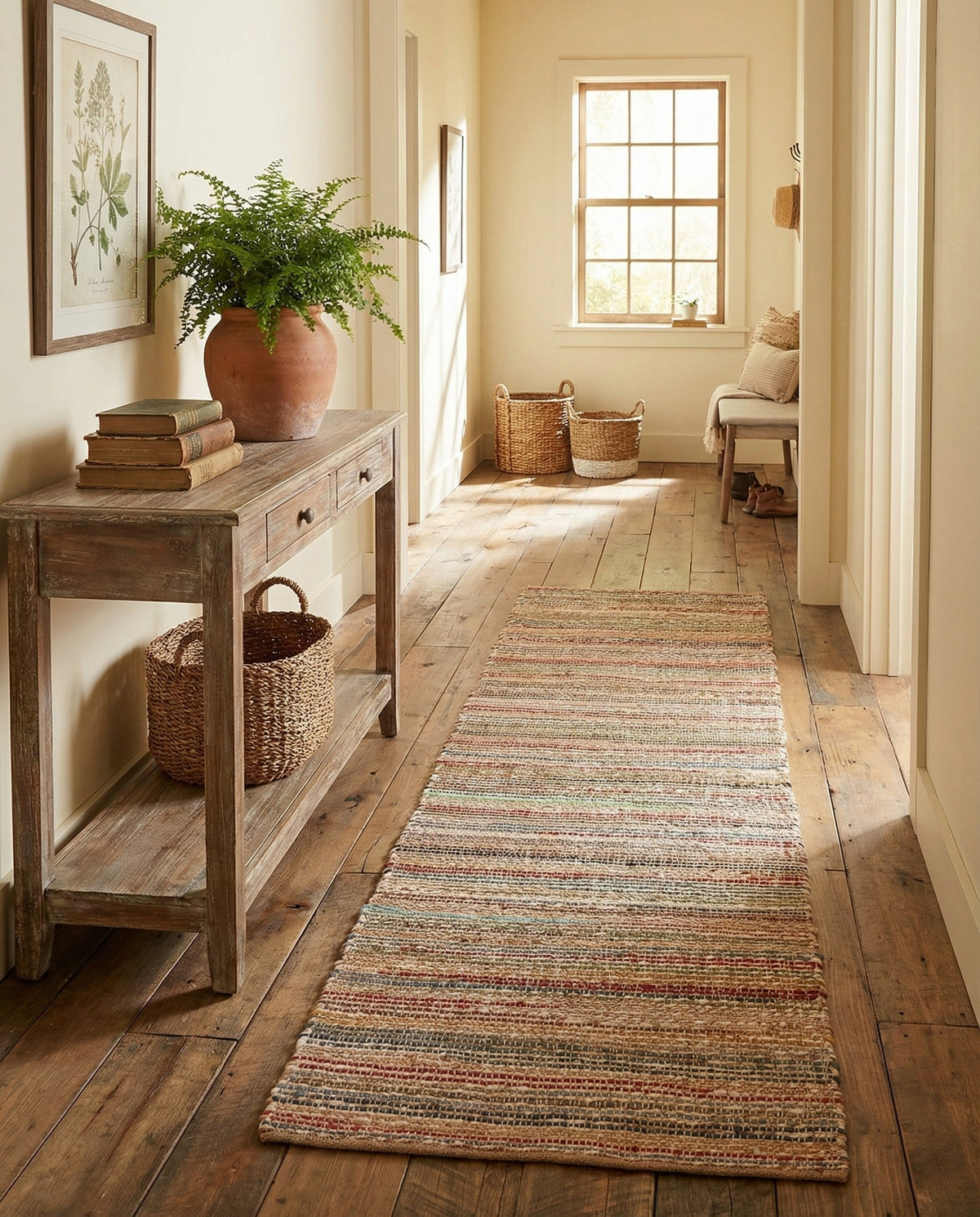 Savannah Jute Collection Area Rug - Serengeti Runner Multi  lifestyle 45