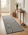 Urban Terrace Collection Area Rug -  Uptown Runner Black and White  lifestyle 29