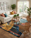 Caribbean Terrace Collection Area Rug - Antigua Rectangle Charcoal  lifestyle 16