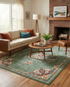 Brighton Terrace Collection Area Rug - Hove (Green) Rectangle Green  lifestyle 21