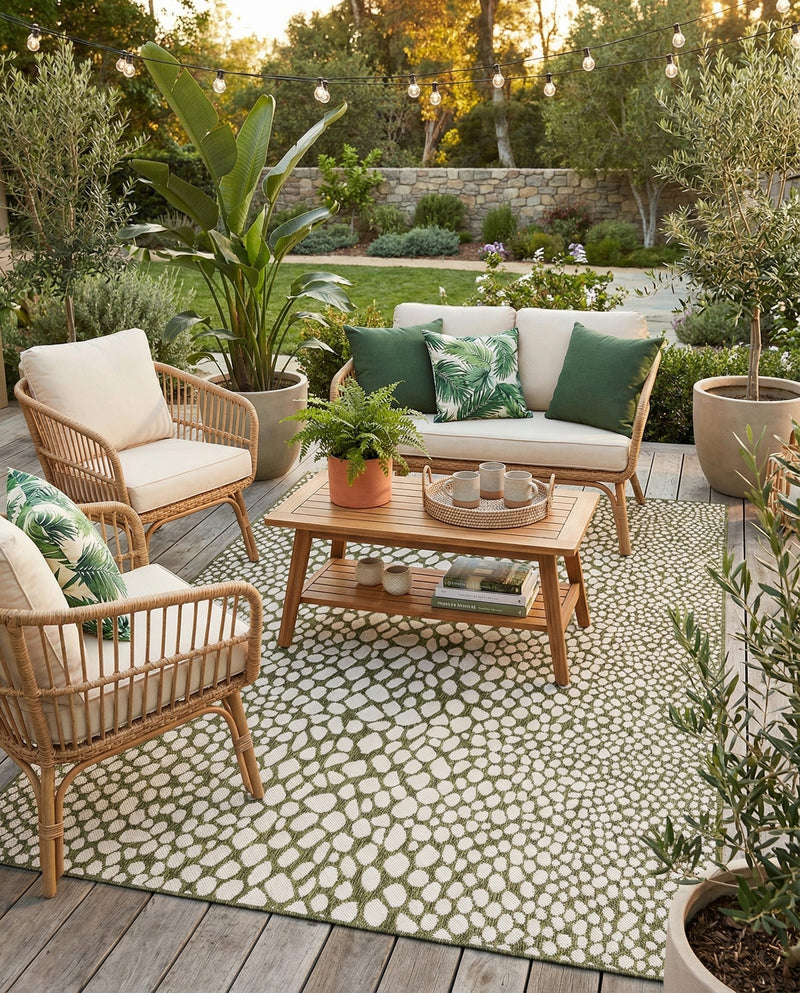 Urban Oasis Rugs Collection Area Rug -  Terrace (Green) Rectangle Green  lifestyle 10