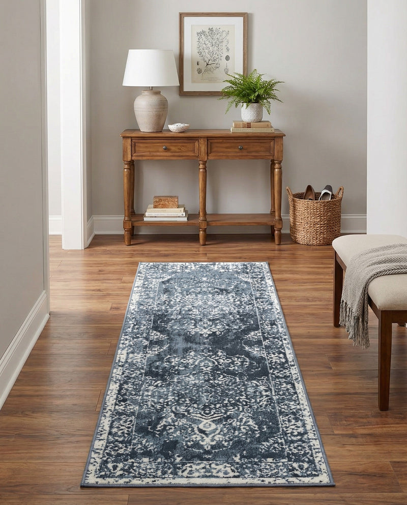 Cambridge Classics Collection Area Rug -  Magdalene (Blue) Runner Blue  lifestyle 44