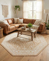 Tribal Terrace Treasures Collection Area Rug -  Incan Isle (Natural) Octagon Natural  lifestyle 42