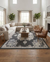 Beverly Grove Collection Area Rug - Melrose (Charcoal) Rectangle Charcoal  lifestyle 25