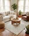 Andes Summit Collection Area Rug -  Pichincha Square Snow White  lifestyle 74