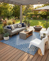 Urban Terrace Collection Area Rug -  Chelsea (Blue) Square Blue  lifestyle 58