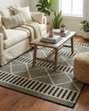 Savannah Pergola Collection Area Rug -  Glade Rectangle Black  lifestyle 28