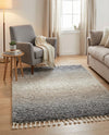 Cozy Cove Shag Collection Area Rug -  Lagoon Rectangle Gray  lifestyle 25