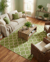 Lattice Gardens Collection Area Rug -  Bloomfield (Light Green) Rectangle Light Green  lifestyle 8