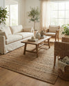 Woven Seaside Jute Collection Area Rug - Savannah (Natural) Rectangle Natural  lifestyle 15