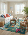 Sorrento Shores Collection Area Rug - Positano Rectangle Navy Blue  lifestyle 12