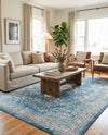 Coastal Haven Collection Area Rug -  Harborview Rectangle Navy Blue  lifestyle 21
