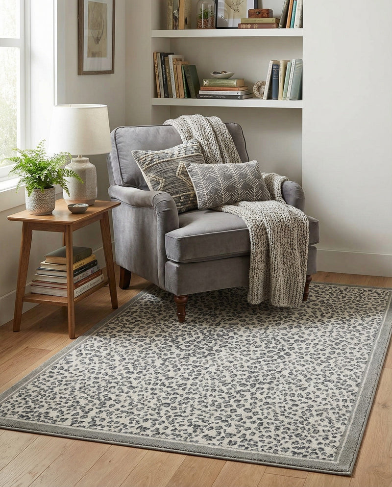 Savannah Sojourn Collection Area Rug - Serengeti Rectangle Gray  lifestyle 31
