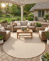Urban Oasis Rugs Collection Area Rug -  Rooftop (Beige) Oval Beige  lifestyle 21