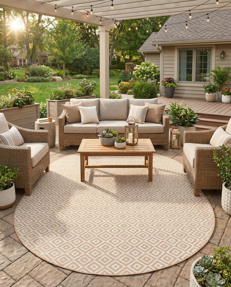 Urban Oasis Rugs Collection Area Rug -  Rooftop (Beige) Oval Beige  lifestyle 21