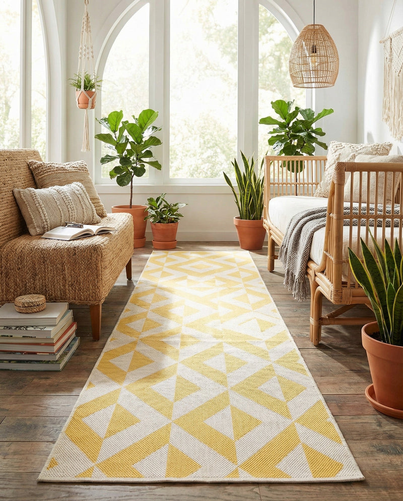 Urban Oasis Rugs Collection Area Rug -  Highrise (Yellow) Runner Yellow  lifestyle 55