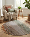 Urban Terrace Collection Area Rug -  Corsica Round Multi  lifestyle 69