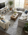 Charleston Elegance Collection Area Rug - Harborview Rectangle Gray  lifestyle 8