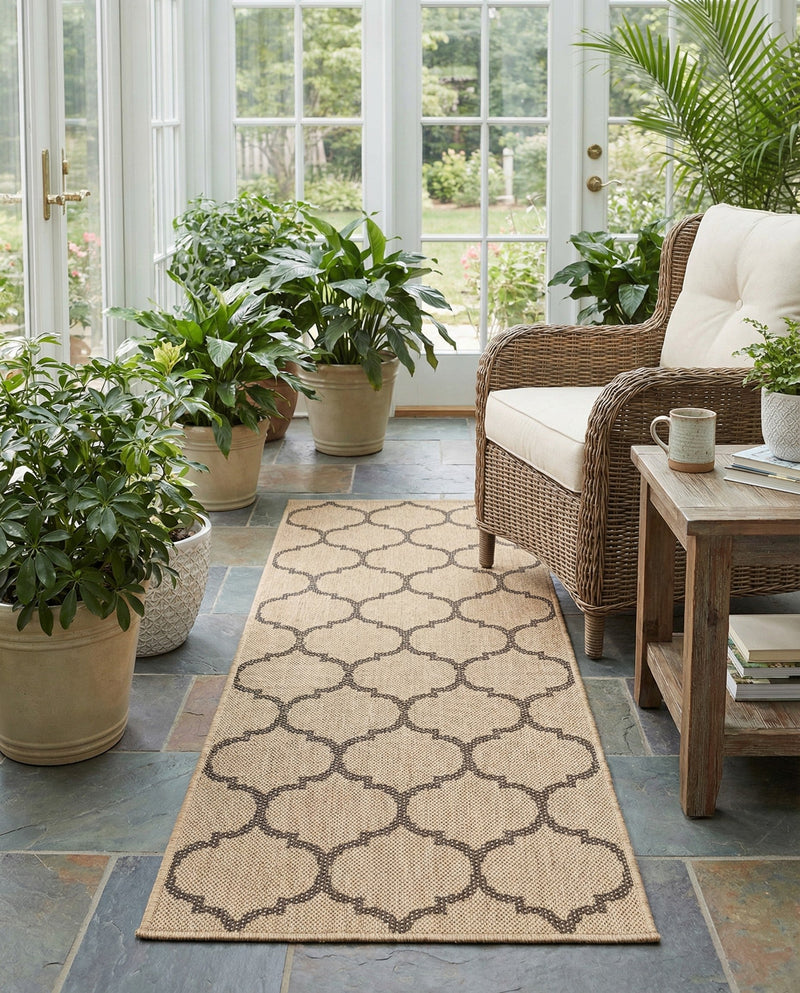 Sahara Sands Collection Area Rug -  Dahshur Runner Natural  lifestyle 65