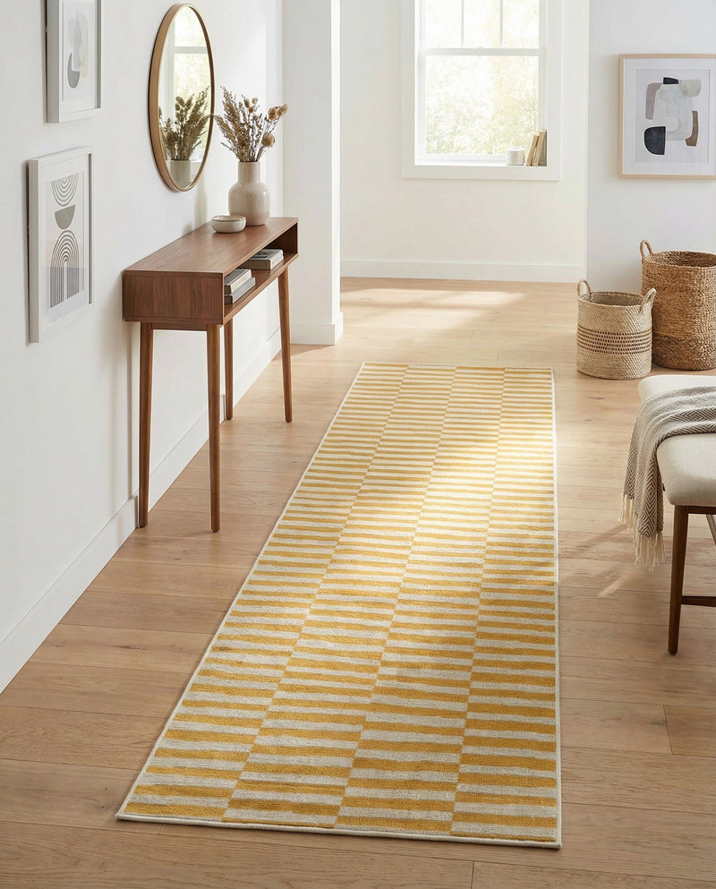Soho Elegance Collection Area Rug -  Hudson (Yellow) Runner Yellow  lifestyle 63