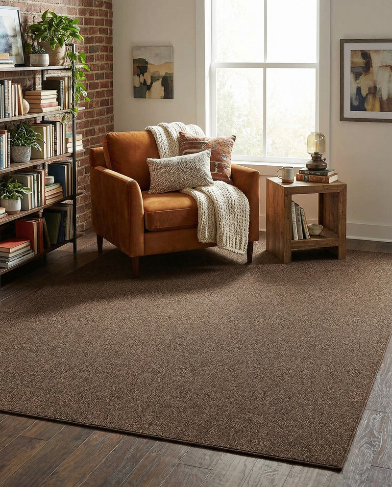 Sahara Sands Collection Area Rug -  Rosetta Rectangle Brown  lifestyle 24
