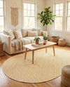 Urban Oasis Rugs Collection Area Rug -  Rooftop (Yellow Ivory) Oval Yellow Ivory  lifestyle 64