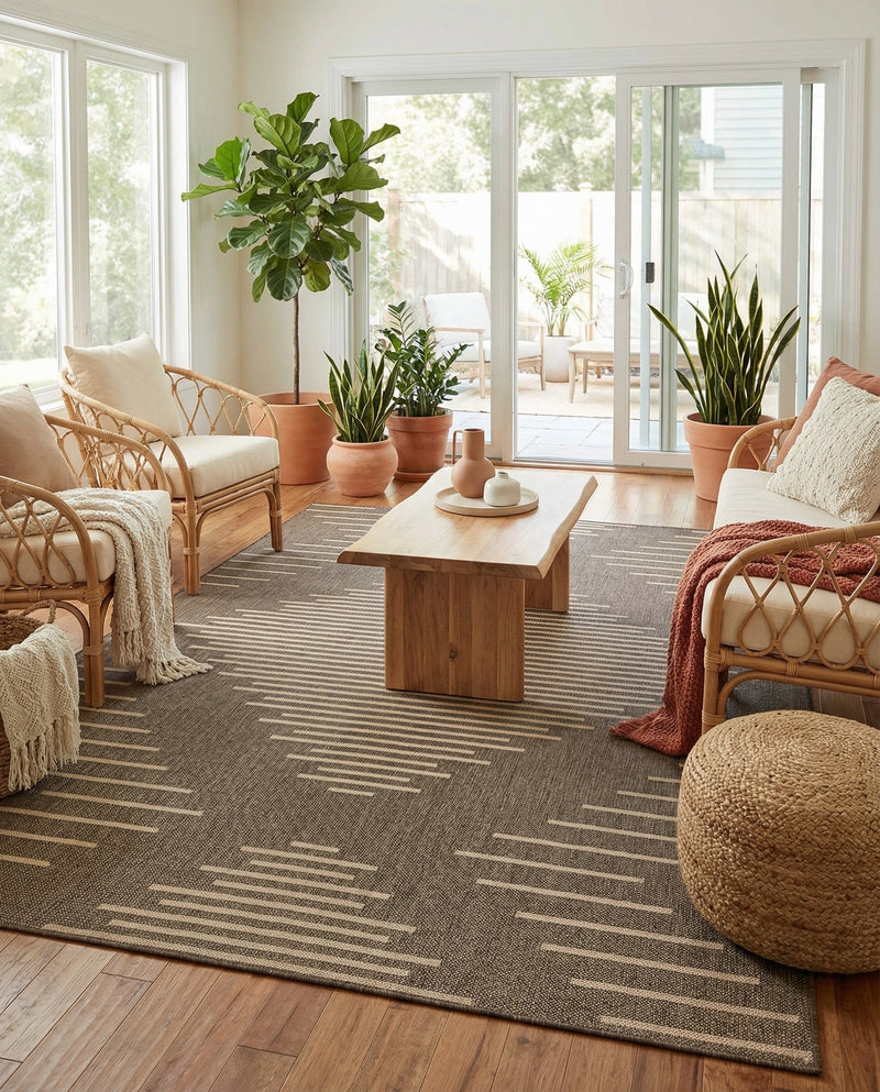 Sahara Sands Collection Area Rug -  Merimde Rectangle Brown  lifestyle 27