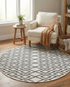 Urban Oasis Rugs Collection Area Rug -  Boulevard (Ivory) Round Ivory  lifestyle 42