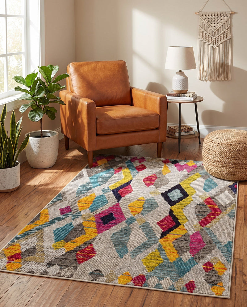 Sedona Vista Collection Area Rug -  Pricklypear Rectangle Multi  lifestyle 32