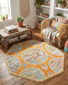 Arcadia Rugs Collection Area Rug -  Atlantis (Orange) Octagon Orange  lifestyle 42