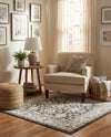 Savannah Elegance Collection Area Rug - Augusta (Fume Gray) Square Fume Gray  lifestyle 32