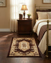 Versailles Elegance Collection Area Rug -  Louveciennes (Brown) Rectangle Brown  lifestyle 14