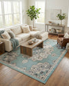 Beverly Grove Collection Area Rug - Melrose (Aqua) Rectangle Aqua  lifestyle 20