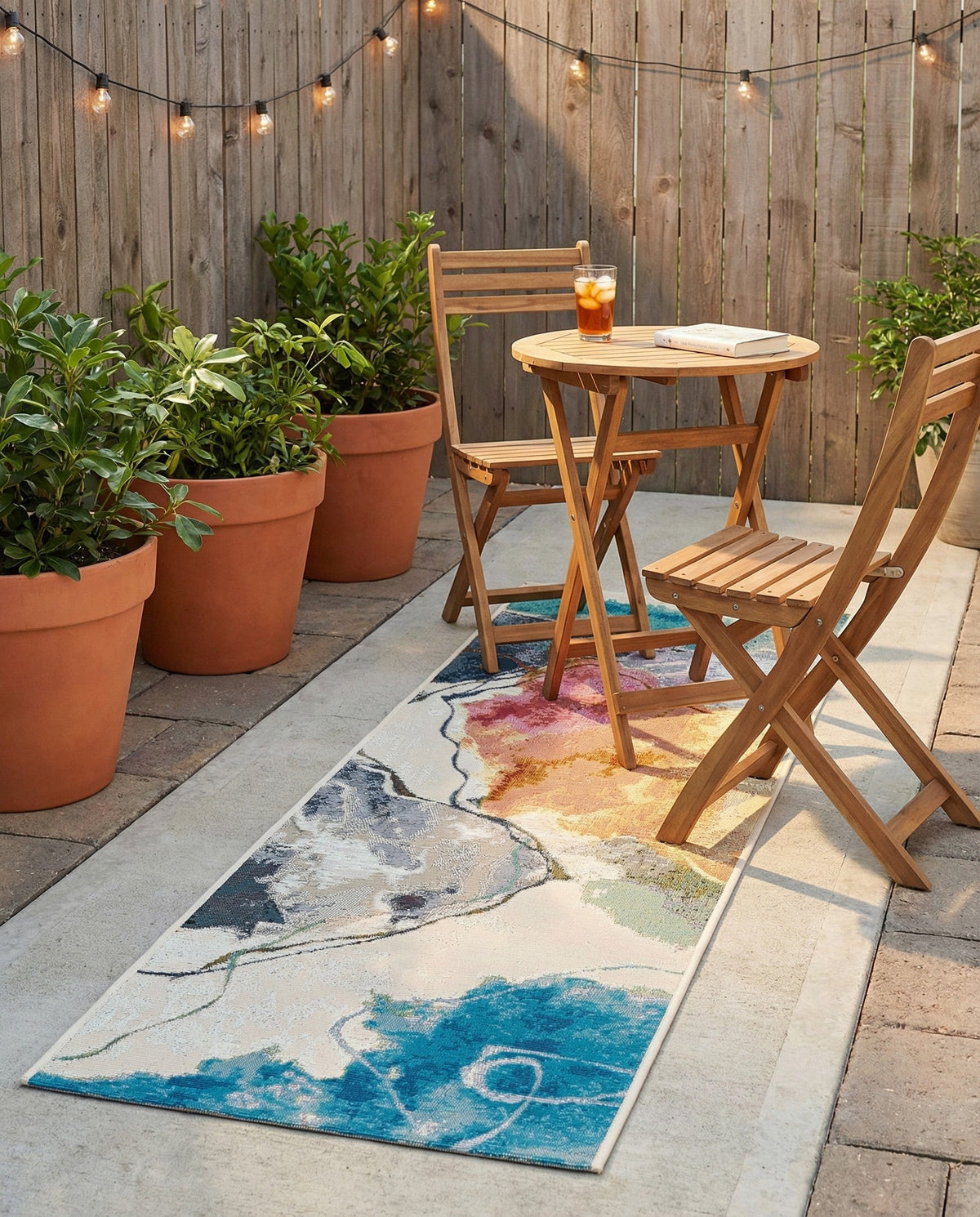 Urban Terrace Collection Area Rug -  Arbor Runner Multi  lifestyle 70