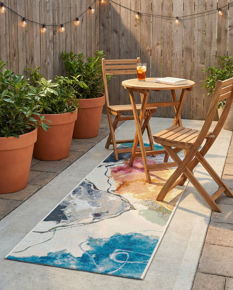Urban Terrace Collection Area Rug -  Arbor Runner Multi  lifestyle 70