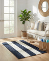 Martha's Vineyard Blueprints Collection Area Rug - Edgartown Rectangle Nautical Navy  lifestyle 43