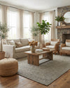 Highland Woven Jute Collection Area Rug - Glenmore (Gray) Rectangle Gray  lifestyle 12