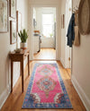 Heritage Elegance Collection Area Rug -  Winterthur (Fuchsia) Runner Fuchsia  lifestyle 58
