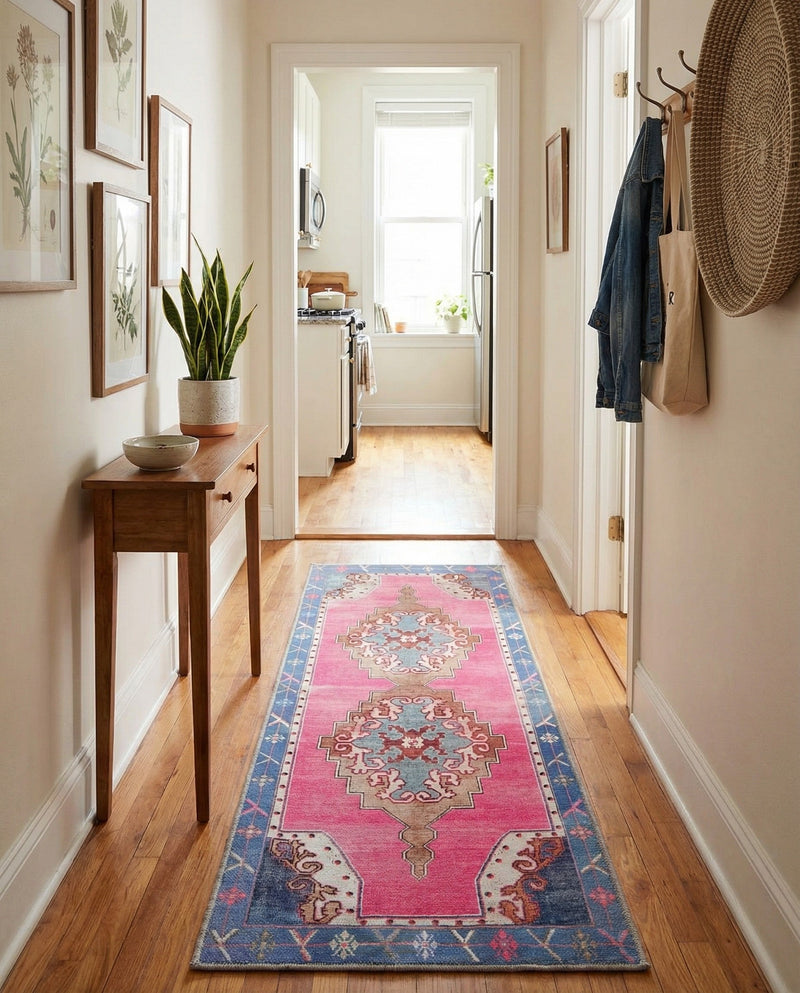 Heritage Elegance Collection Area Rug -  Winterthur (Fuchsia) Runner Fuchsia  lifestyle 58