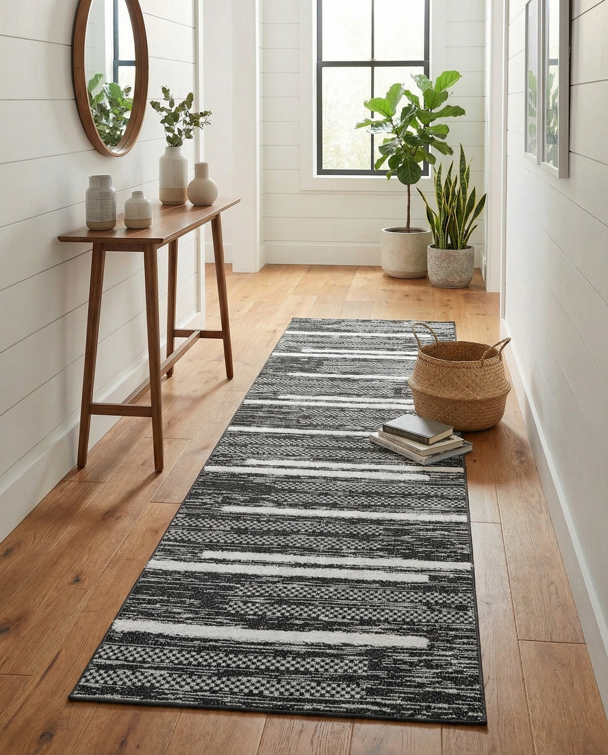 Cathedral Elegance Collection Area Rug - Chapel Runner Black  lifestyle 152